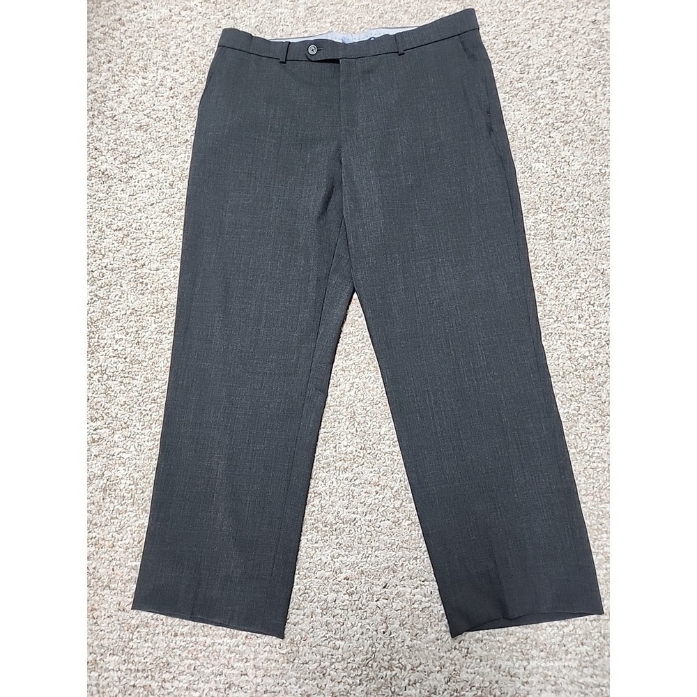 Ballin Comfort-EZE‎ Mens Super 120s Wool Dress Pants Gray Made in Canada 38x28